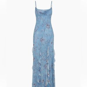 Nicholas Wisteria Floral Blue Gown